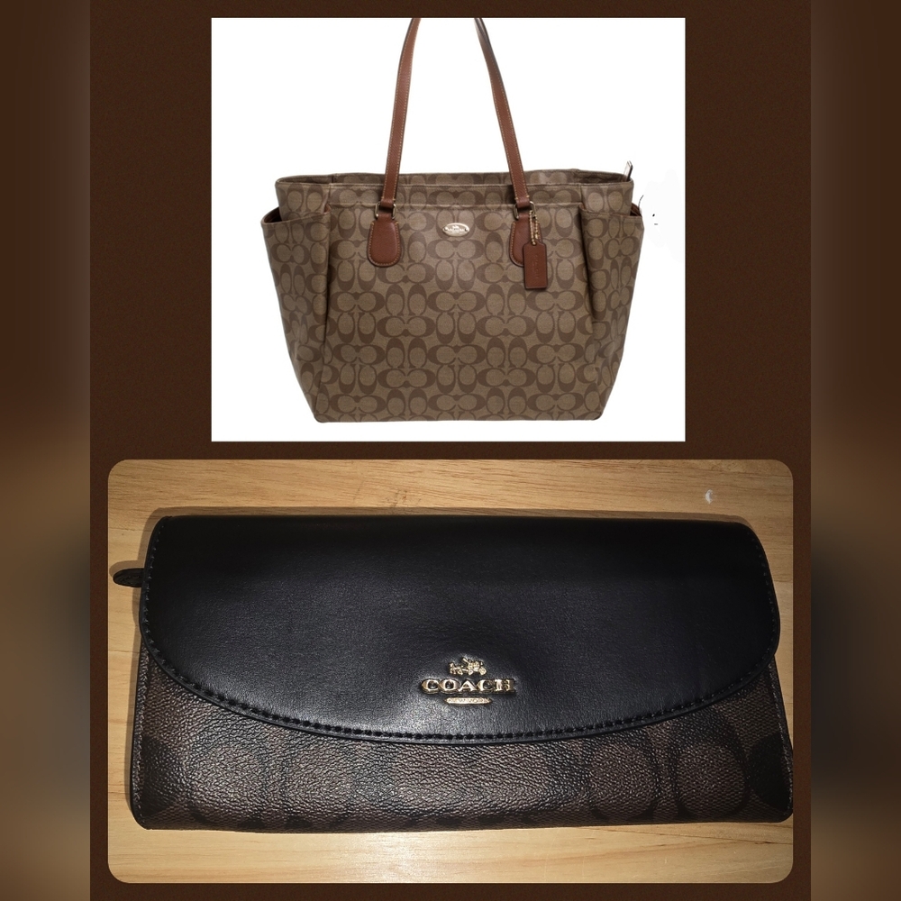 Coach Large Multifunction Baby Diaper bag & Wallet! NEW! - Picture 2 of 16